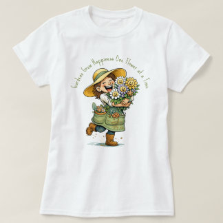 庭は幸せを育てる Tシャツ