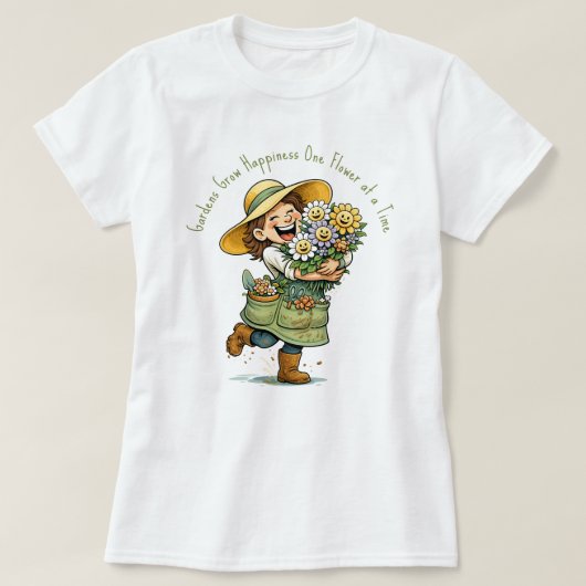 庭は幸せを育てる Tシャツ (デザイン正面)