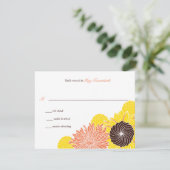 庭は応答結婚式の活気付きます 出欠カード (スタンド正面)