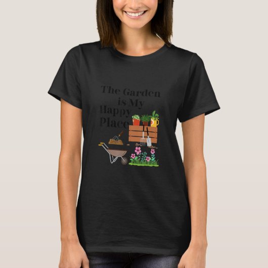 庭は私の幸せな場所 Tシャツ (正面)