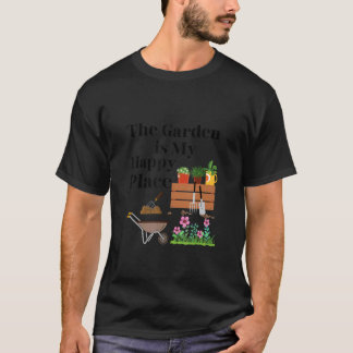 庭は私の幸せな場所 Tシャツ