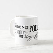 庭は詩、絵画および伝記です コーヒーマグカップ (正面左)