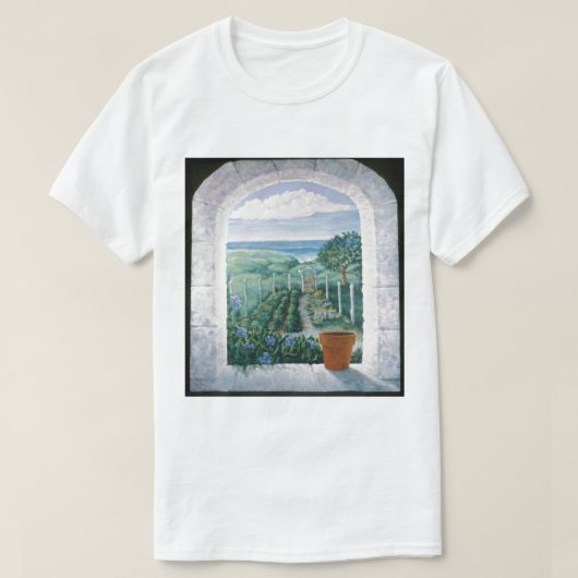 庭への窓 女性用Tシャツ Tシャツ (デザイン正面)