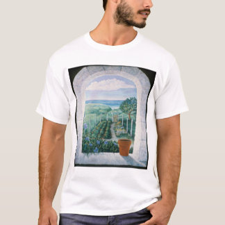 庭への窓 女性用Tシャツ Tシャツ