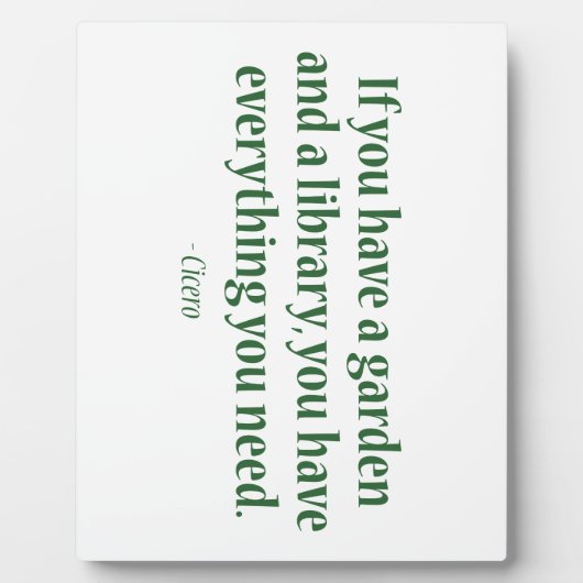 庭もしと図書館がある フォトプラーク (正面)