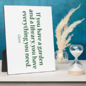 庭もしと図書館がある フォトプラーク (側面)