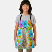 庭よくはしゃぐ園:三色の花の中でメルカット エプロン (インサイチュ)