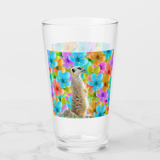 庭よくはしゃぐ園：三色の花の中でメルカット タンブラーグラス (裏面)