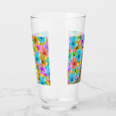 庭よくはしゃぐ園：三色の花の中でメルカット タンブラーグラス (左)