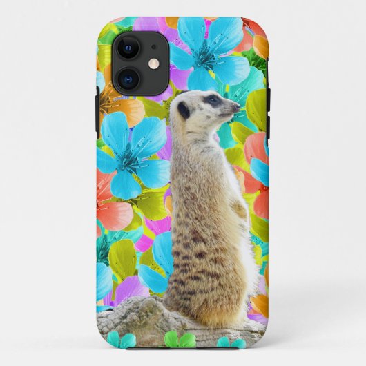 庭よくはしゃぐ園:三色の花の中でメルカット Case-Mate iPhoneケース (裏面)