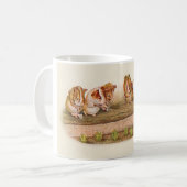 庭をがちであるモルモット コーヒーマグカップ (正面左)