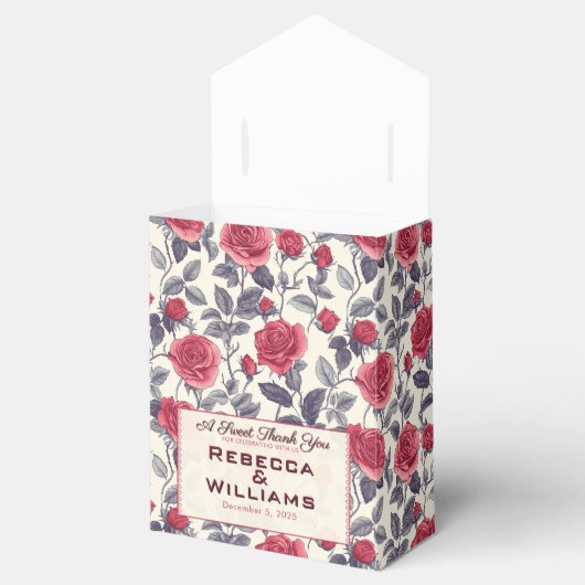 庭をテーマにしたバラのための上品なパーティーの好意ボックス フェイバーボックス (オープン)