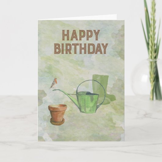 庭をテーマにした誕生日カード カード (正面)