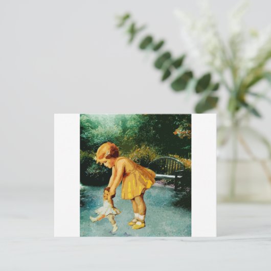 庭を散歩に出る ポストカード (スタンド正面)