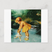 庭を散歩に出る ポストカード (正面)