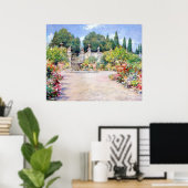 庭イタリアン園 – ウィリアム・メリット・チェイス ポスター (ホームオフィス)