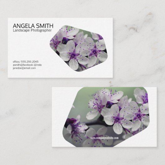 庭エレガントの花 名刺 (正面/裏面)