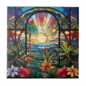 庭エレガントフェイクステンドグラス タイル (正面)