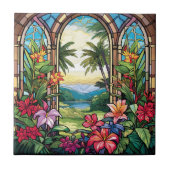 庭エレガントフェイクステンドグラス タイル (正面)