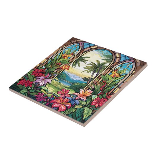 庭エレガントフェイクステンドグラス タイル (側面)