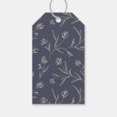 庭エレガントフローララス結婚トのモノグラム ギフトタグ (裏面)