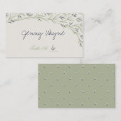 庭エレガントフローララス結婚ト座席表 プレイスカード (正面/裏面)