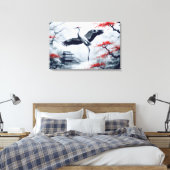 庭エレガント日本のでク日本のレーン キャンバスプリント (インサイチュ (寝室))