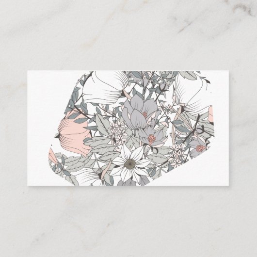 庭エレガント花植物花 名刺 (裏面)