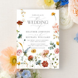 庭エレガント花水彩フローラ結婚ズ 招待状