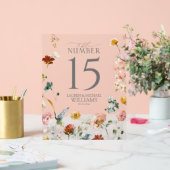 庭エレガント花水彩表番号 アクリルサイン (ウェディング)