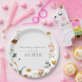 庭エレガント花水彩赤ちゃんシャワー ペーパープレート (パーティー)