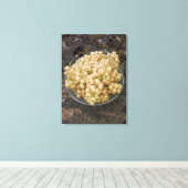 庭オーガニックの白いスグリ キャンバスプリント (インサイチュ (ウッドフロア))