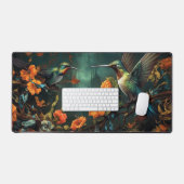 庭カラフルのハチドリ デスクマット (キーボード&マウス)