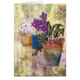 庭カラフルの花