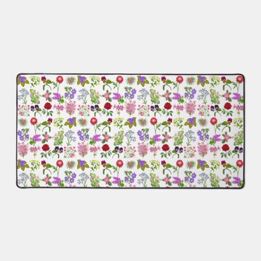 庭カラフルの花 デスクマット (正面)