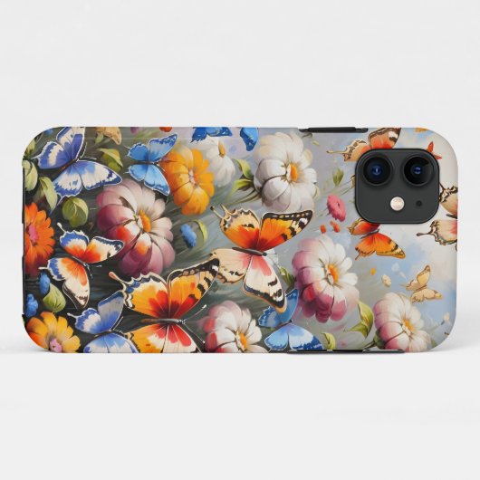 庭カラフルの蝶 Case-Mate iPhoneケース (裏面(横))