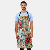 庭カラフル模様エプロン エプロン (着用した状態)