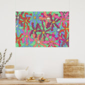 庭カラフル筆とインクアートのポスター ポスター (キッチン)