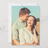 庭カラフル花の結婚式の日付を保存 案内状 (裏面)