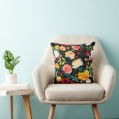 庭カラフル花模様モノグラカスタムム クッション (椅子)