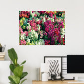 庭カラフル花 ポスター (ホームオフィス)