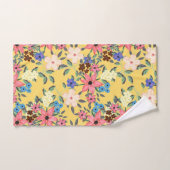 庭スタイリッシュフローラデザイン バスタオルセット (ハンドタオル)