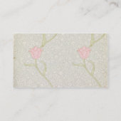 「庭チューリップ」の壁紙のデザイン1885年 名刺 (裏面)