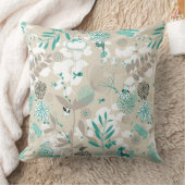 庭パターン クッション (ブランケット)