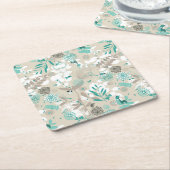 庭パターン スクエアペーパーコースター (アングル)