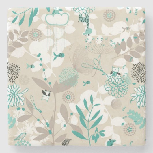 庭パターン ストーンコースター (正面)