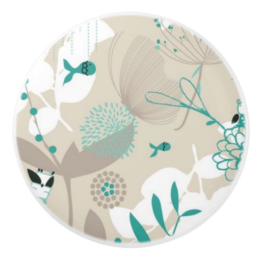 庭パターン セラミックノブ (正面)