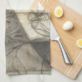 庭パネ葉ル、花、草 キッチンタオル (四つ折り)