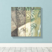 庭パネ葉ル、花、草 キャンバスプリント (インサイチュ (ウッドフロア))