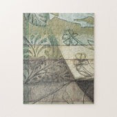 庭パネ葉ル、花、草 ジグソーパズル (縦)